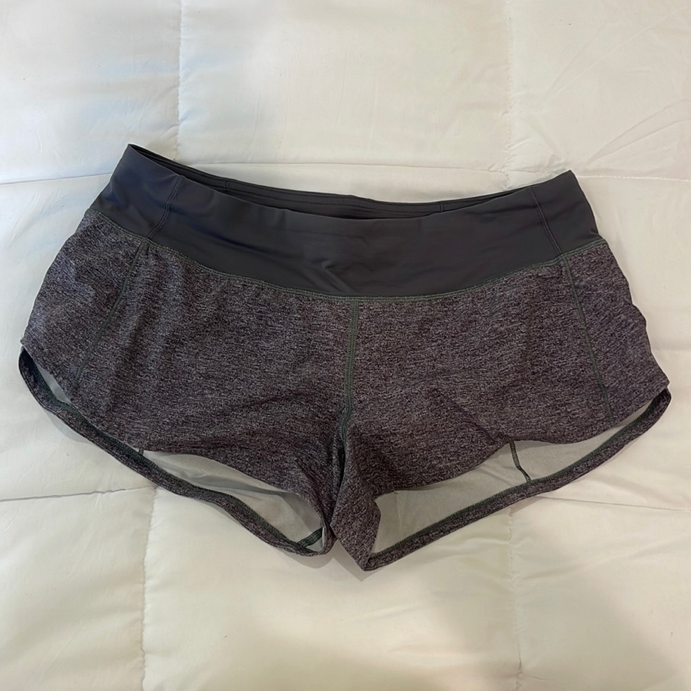 Lululemon Speed Up Shorts 2.5” Length in Heather Grey